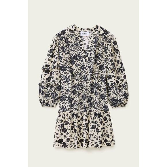 BA&SH Mady Short Flared Dress in Off White XS - Picture 6 of 6